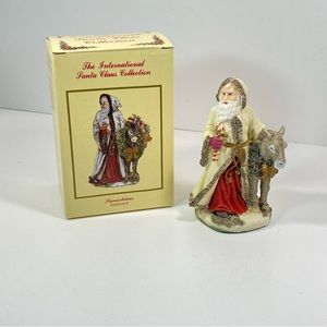 International Santa Claus Samichlaus Switzerland Donkey Figurine Christmas 1993